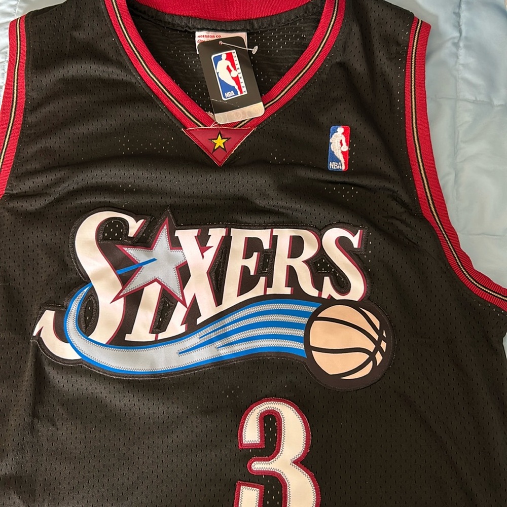 Authentic Allen Iverson 76ers jersey size L